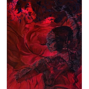 Annal Haque, Pause, 24 x 30 Inch, Mix Media on Canvas, AC-ANHAQ-006 Annal Haque, Pause, 24 x 30 Inch, Mix Media on Canvas, AC-ANHAQ-006